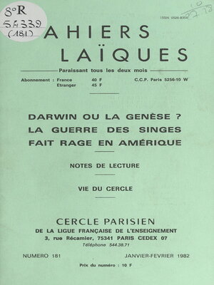 cover image of Darwin ou la Genèse ?